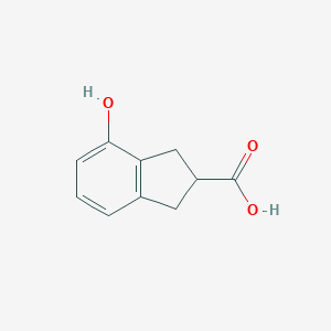 molecular formula C10H10O3 B187306 4-hydroxy-2,3-dihydro-1H-indene-2-carboxylic Acid CAS No. 169032-03-5