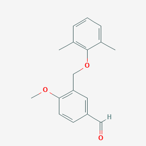 molecular formula C17H18O3 B187321 3-[(2,6-二甲苯氧基)甲基]-4-甲氧基苯甲醛 CAS No. 438530-82-6
