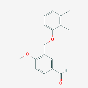 molecular formula C17H18O3 B187322 3-[(2,3-二甲基苯氧基)甲基]-4-甲氧基苯甲醛 CAS No. 438530-90-6