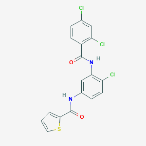 molecular formula C18H11Cl3N2O2S B187337 N-[4-chloro-3-[(2,4-dichlorobenzoyl)amino]phenyl]thiophene-2-carboxamide CAS No. 5847-30-3