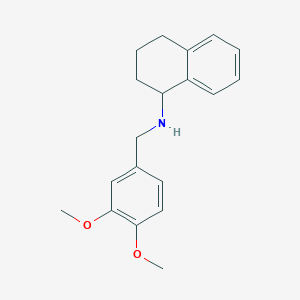 molecular formula C19H23NO2 B187339 N-[(3,4-dimethoxyphenyl)methyl]-1,2,3,4-tetrahydronaphthalen-1-amine CAS No. 356093-63-5