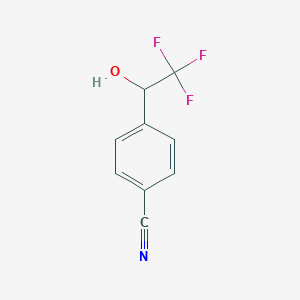 molecular formula C9H6F3NO B018735 4-(2,2,2-三氟-1-羟乙基)苯甲腈 CAS No. 107018-37-1