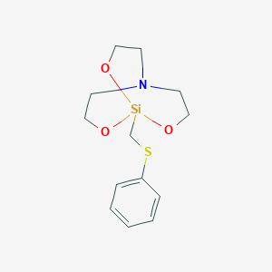 molecular formula C13H19NO3SSi B187351 5-(Phenylsulfanylmethyl)-4,6,11-trioxa-1-aza-5-silabicyclo[3.3.3]undecane CAS No. 63071-89-6