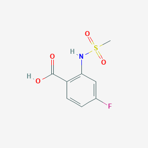 molecular formula C8H8FNO4S B187388 4-Fluoro-2-methanesulfonamidobenzoic acid CAS No. 170107-84-3