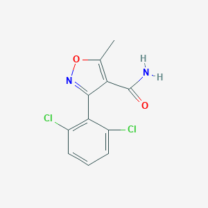 molecular formula C11H8Cl2N2O2 B187390 3-(2,6-Dichlorophenyl)-5-methylisoxazole-4-carboxamide CAS No. 23858-59-5