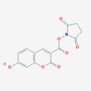 molecular formula C14H9NO7 B187398 2,5-二氧代吡咯烷-1-基 7-羟基-2-氧代-2H-色烯-3-羧酸酯 CAS No. 134471-24-2