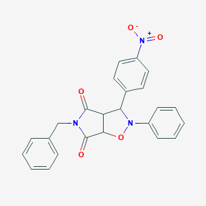 molecular formula C24H19N3O5 B187411 5-benzyl-3-(4-nitrophenyl)-2-phenyldihydro-2H-pyrrolo[3,4-d][1,2]oxazole-4,6(3H,5H)-dione CAS No. 5808-71-9