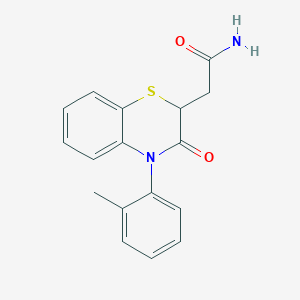 molecular formula C17H16N2O2S B187414 2-[4-(2-甲基苯基)-3-氧代-1,4-苯并噻嗪-2-基]乙酰胺 CAS No. 134616-45-8