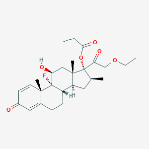 molecular formula C27H37FO6 B187417 (11beta,16beta)-21-Ethoxy-9-fluoro-11-hydroxy-16-methyl-3,20-dioxopregna-1,4-dien-17-yl propanoate CAS No. 123013-29-6