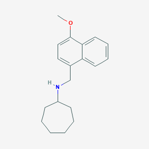 molecular formula C19H25NO B187434 N-[(4-甲氧基萘-1-基)甲基]环庚胺 CAS No. 355382-08-0