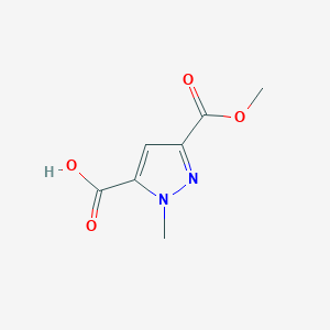 molecular formula C7H8N2O4 B187469 3-(methoxycarbonyl)-1-methyl-1H-pyrazole-5-carboxylic acid CAS No. 117860-55-6
