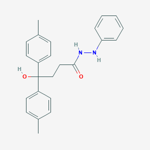 molecular formula C24H26N2O2 B187481 4-hydroxy-4,4-bis(4-methylphenyl)-N'-phenylbutanehydrazide CAS No. 6127-31-7