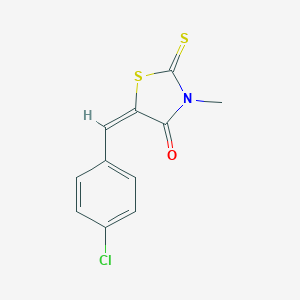 molecular formula C11H8ClNOS2 B187482 5-(对氯苄叉)-3-甲基罗丹明 CAS No. 23517-83-1