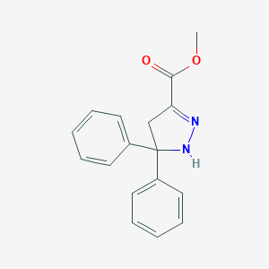 molecular formula C17H16N2O2 B187490 methyl 5,5-diphenyl-4,5-dihydro-1H-pyrazole-3-carboxylate CAS No. 10036-81-4