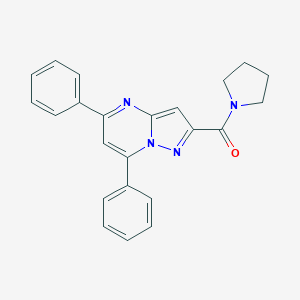 molecular formula C23H20N4O B187497 (5,7-Diphenyl-pyrazolo[1,5-a]pyrimidin-2-yl)-pyrrolidin-1-yl-methanone CAS No. 5673-17-6