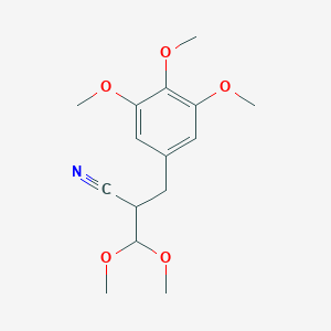 molecular formula C15H21NO5 B018750 3,3-二甲氧基-2-[(3,4,5-三甲氧基苯基)甲基]丙腈 CAS No. 7520-70-9