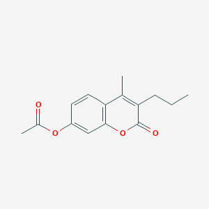 molecular formula C15H16O4 B187500 (4-Methyl-2-oxo-3-propylchromen-7-yl) acetate CAS No. 64309-71-3