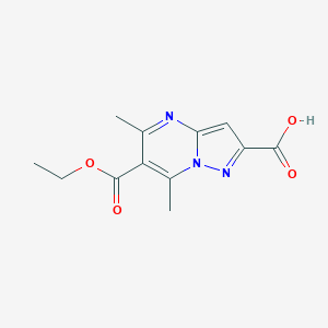 molecular formula C12H13N3O4 B187530 5,7-Dimethyl-pyrazolo[1,5-a]pyrimidine-2,6-dicarboxylic acid 6-ethyl ester CAS No. 312708-27-3