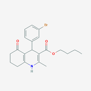 molecular formula C21H24BrNO3 B187566 butyl 4-(3-bromophenyl)-2-methyl-5-oxo-4,6,7,8-tetrahydro-1H-quinoline-3-carboxylate CAS No. 5473-80-3