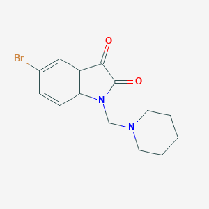 molecular formula C14H15BrN2O2 B187596 5-溴-1-(哌啶-1-基甲基)吲哚-2,3-二酮 CAS No. 13129-71-0