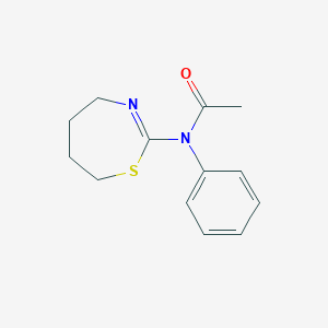 molecular formula C13H16N2OS B187607 Acetamide, N-phenyl-N-(4,5,6,7-tetrahydro-1,3-thiazepin-2-yl)- CAS No. 140867-42-1
