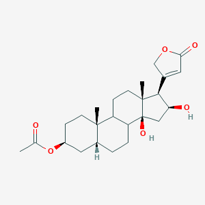molecular formula C25H36O6 B187608 [(3S,5R,10S,13R,14S,16S,17R)-14,16-dihydroxy-10,13-dimethyl-17-(5-oxo-2H-furan-3-yl)-1,2,3,4,5,6,7,8,9,11,12,15,16,17-tetradecahydrocyclopenta[a]phenanthren-3-yl] acetate CAS No. 1059-21-8