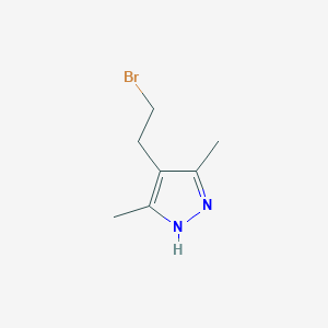 molecular formula C7H11BrN2 B187619 4-(2-溴乙基)-3,5-二甲基-1H-吡唑 CAS No. 83467-28-1