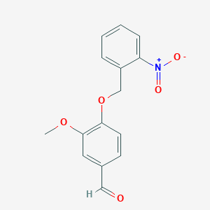 molecular formula C15H13NO5 B187627 3-甲氧基-4-[(2-硝基苄基)氧基]苯甲醛 CAS No. 331463-81-1