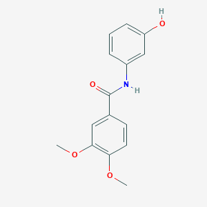 molecular formula C15H15NO4 B187632 N-(3-hydroxyphenyl)-3,4-dimethoxybenzamide CAS No. 313552-14-6