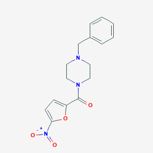 molecular formula C16H17N3O4 B187633 (4-苄基哌嗪-1-基)(5-硝基呋喃-2-基)甲酮 CAS No. 69147-13-3