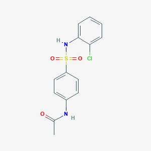 molecular formula C14H13ClN2O3S B187635 N-[4-[(2-chlorophenyl)sulfamoyl]phenyl]acetamide CAS No. 19838-03-0