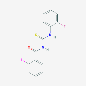 molecular formula C14H10FIN2OS B187668 N-[(2-fluorophenyl)carbamothioyl]-2-iodobenzamide CAS No. 6389-30-6