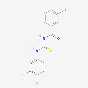 molecular formula C14H9Cl2IN2OS B187674 N-[(3,4-dichlorophenyl)carbamothioyl]-3-iodobenzamide CAS No. 6421-89-2