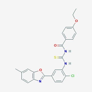 molecular formula C24H20ClN3O3S B187675 N-{[2-chloro-5-(6-methyl-1,3-benzoxazol-2-yl)phenyl]carbamothioyl}-4-ethoxybenzamide CAS No. 6450-46-0