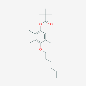 molecular formula C20H32O3 B018770 1-O-Hexyl-4-pivaloyl-2,3,5-trimethylhydroquinone CAS No. 153474-18-1