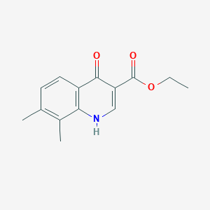molecular formula C14H15NO3 B187720 4-羟基-7,8-二甲基喹啉-3-羧酸乙酯 CAS No. 53164-33-3