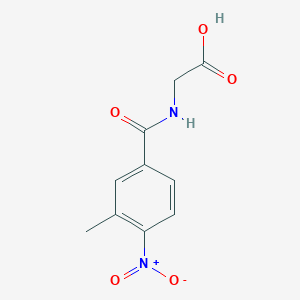 molecular formula C10H10N2O5 B187732 (3-甲基-4-硝基苯甲酰氨基)-乙酸 CAS No. 124924-36-3