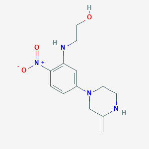 molecular formula C13H20N4O3 B187738 2-{[5-(3-甲基哌嗪-1-基)-2-硝基苯基]氨基}乙醇 CAS No. 330177-51-0
