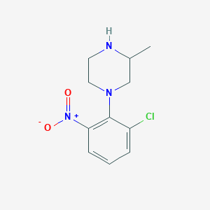 molecular formula C11H14ClN3O2 B187740 1-(2-Chloro-6-nitrophenyl)-3-methylpiperazine CAS No. 500210-07-1