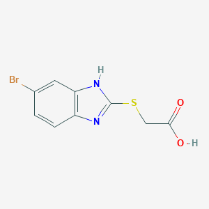molecular formula C9H7BrN2O2S B187742 (6-Bromo-1H-benzoimidazol-2-ylsulfanyl)-acetic acid CAS No. 5450-30-6