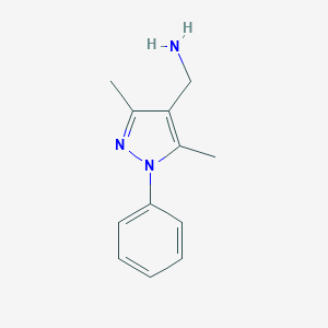 B187768 (3,5-dimethyl-1-phenyl-1H-pyrazol-4-yl)methylamine CAS No. 879896-52-3