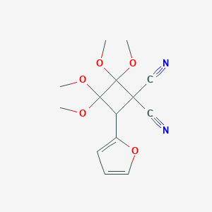 B187800 4-(Furan-2-yl)-2,2,3,3-tetramethoxycyclobutane-1,1-dicarbonitrile CAS No. 56069-54-6