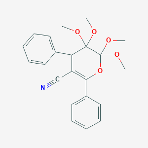 molecular formula C22H23NO5 B187808 5,5,6,6-tetramethoxy-2,4-diphenyl-4H-pyran-3-carbonitrile CAS No. 56069-61-5