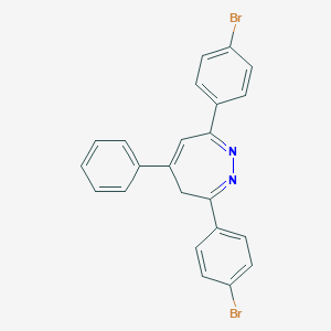molecular formula C23H16Br2N2 B187818 3,7-Bis(4-bromophenyl)-5-phenyl-4H-1,2-diazepine CAS No. 25649-79-0