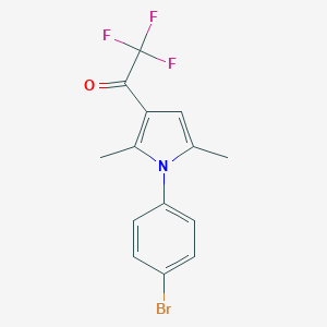 molecular formula C14H11BrF3NO B187840 1-[1-(4-溴苯基)-2,5-二甲基-1H-吡咯-3-基]-2,2,2-三氟-1-乙酮 CAS No. 95337-69-2