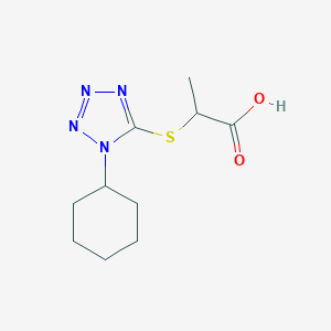 B187859 2-(1-Cyclohexyl-1H-tetrazol-5-ylsulfanyl)-propionic acid CAS No. 433253-83-9