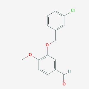 B187861 3-[(3-Chlorobenzyl)oxy]-4-methoxybenzaldehyde CAS No. 447428-98-0