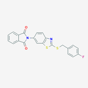 B187875 2-[2-[(4-Fluorophenyl)methylsulfanyl]-1,3-benzothiazol-6-yl]isoindole-1,3-dione CAS No. 5987-87-1
