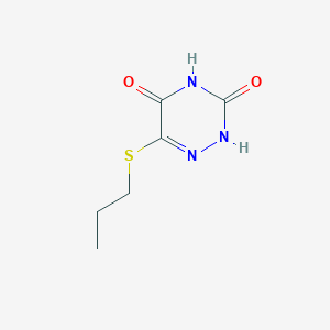 B187881 6-(propylsulfanyl)-1,2,4-triazine-3,5(2H,4H)-dione CAS No. 61958-70-1
