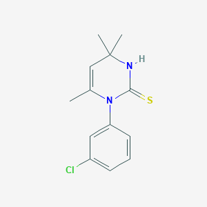 B187884 2(1H)-Pyrimidinethione, 1-(m-chlorophenyl)-3,4-dihydro-4,4,6-trimethyl- CAS No. 37489-49-9